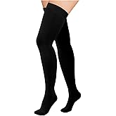 Athbavib 20-30mmHg Thigh High Compression Stockings for Women & Men, Closed Toe Medical Compression Socks Graduated Support Compression Sock for Varicose Veins Swelling Treatment