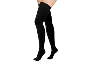 Athbavib 20-30mmHg Thigh High Compression Stockings for Women & Men, Closed Toe Medical Compression Socks Graduated Support Compression Sock for Varicose Veins Swelling Treatment
