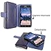 S6 Active Case, Galaxy S6 Active Case, Cellularvilla Wallet Bag Case, Pu Leather Flip [Card Slots] Case, [Zipper Wallet] [Magnetic Detachable] Cover for Samsung Galaxy S6 Active G890 (Midnight Blue)