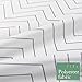 Aimjerry White Striped Washable Fabric Shower Curtain Mildew Resistant for Bathroom,Waterproof 71-inch x 72-inch