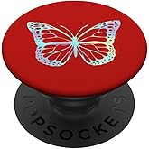 Rainbow Butterfly Red PopSockets Adhesive PopGrip