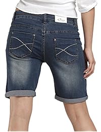 Bermudas de mezclilla elásticas para dama, estilo casual