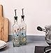 Topadorn Glass Oil Bottle Gourmet Oil Bottle with Lever Release Pourer Oil Bottle 17 OZ,Set of 2