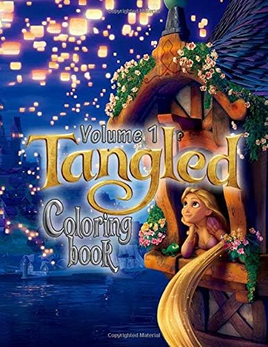 Tangled Coloring Book: 50 Rapunzel Princess Design Funny Coloring Books For Kids And Girls
