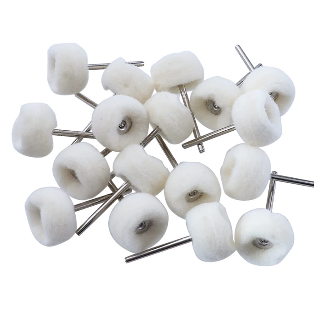 20PCS 25MM Polishing Wheel Set, Polishing Buffing Wheels Mounted Wool Soft Fine Felt Polishing Wheel Brushes Buffing Polishing Wheel Set For Dremel Rotary Tool