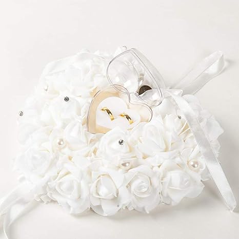 Shoze Wedding Ring Pillow Heart Shaped Wedding Ring Box Ring