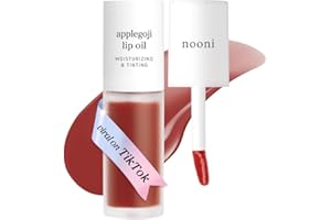 NOONI Korean Lip Oil - Applegoji | Long-Lasting, Moisturizing, Plumping, Revitalizing for Dry Lips, Waterproof, No Peel Off, 