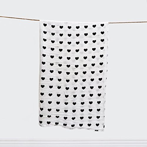 Mimosa Muslin Wrap / Swaddle Blanket 100% Cotton (Heart)