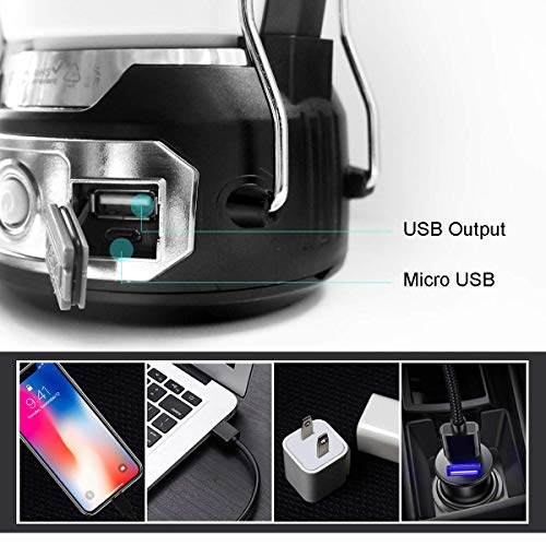 seenlast Rechargeable Camping Lanterns Flashlight Super Bright Lanterns 5200mAh Power Bank with USB Cable Suitable for Camping, Hiking, Outdoor Recreations - Thumbnail 3
