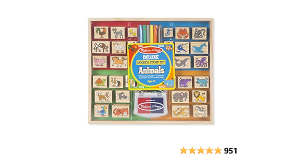melissa and doug deluxe wooden stamp set