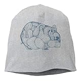 Kla Ju Woman Skull Cap Beanie Cute Hamster Headwear
