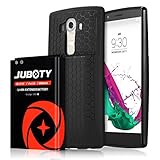LG G4 Battery/JUBOTY 6800mAh Extended Li-ion Battery & Black Back Cover & TPU Case for LG G4 US991 H812 H815 H810 H811 LS991 VS986(24 Month Warrantly)