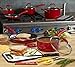 Guy Fieri 10-Piece Nonstick Cookware Set, Red