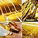 5 Pack 3.28 ft x 6.56 ft Metallic Tinsel Foil Fringe Curtains for Party Photo Backdrop(Gold)