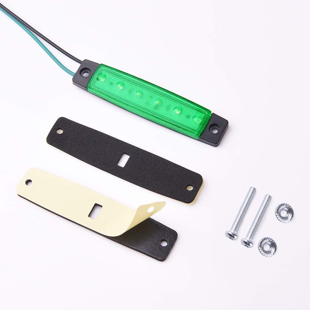 MNJ MOTOR 6pcs Marine Boat Fishing Lights, 12V Waterproof Utility Led Interior Light - Boat Deck Courtesy Transom Cockpit Light For Yacht Fishing Pontoon Boat Sailboat Kayak Bass Boat Vessel-Green: Automotive