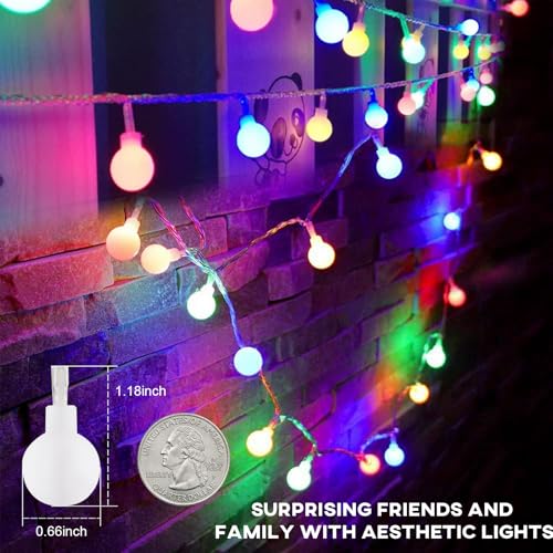 A.bigwhale 30 LED String Lights Battery Operated Ball LED String Lights Christmas String Lights 3M Multi-Coloured Globe Fairy Lights for Indoor, Balcony, Terrace, Garden, Parties, Christmas, Wedding