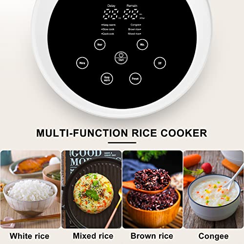 Mishcdea Small Rice Cooker 3Cup Uncooked, Mini Rice Cooker Ceramic
