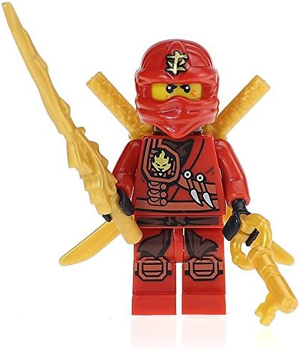 Kai Ninja Minifigure Building Block Toy - Compatible Mini Action Figure - Interchangeable Building Kit by Hatber Toys