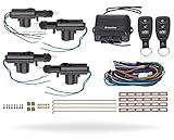 InstallGear Keyless Entry System with Two 4-Button Remotes & 4 Door Lock Actuators - Central Locking System