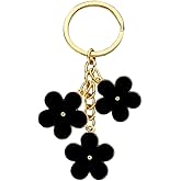Flower Keychain for Women Cute Flower Bag Charms for Handbag Cute Purse Charm for Backpacks Tote Bags Accessories