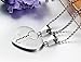 HUANIAN Stainless Steel I Love You Key to Heart Lover Valentine Couple Pendant Necklace,Silver (Steel)