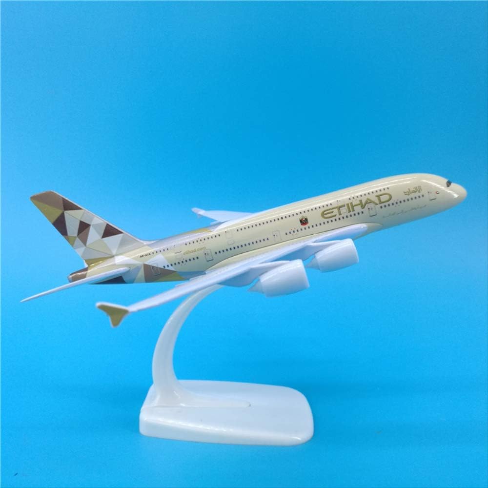 20cm Etihad Airlines A380 Alloy Aircraft Model Decoration Etihad Airplane Aviation Model Diecast Scale Decoration Souvenir