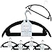 Voilamart Velvet Bump Free Hangers 50 Pack - Extra Strong Hold Up-To 15Lbs, Non Slip No Shoulder Bump Suit Hangers with Bar Hooks for Men Women Dress Coat Pant Closet Organizer
