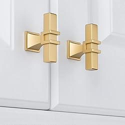 homdiy 25 Pack Gold Cabinet Knobs Matte Gold Drawer