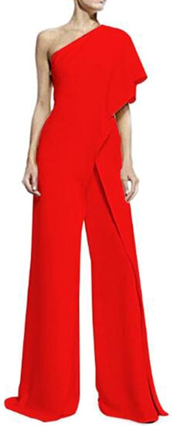 casual red jumpsuit