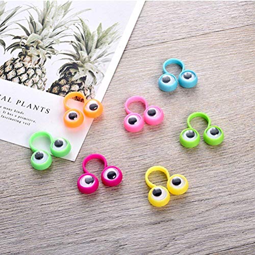 Polymer Finger Toy Eyes Finger Ring Educational Intelligent Finger Toy Finger Toy for Kids Children Gift 10PCS(Random Color) - Thumbnail 3