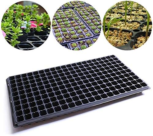 TOLOVI 200 Cups Plastic Plant Trays Seedling Starter Cell Seedling Plant Propagation Trays Vegetable Gardening Seed Tray Nursery Pot