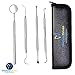 Dental Kit Mirror Hygiene Kit Toothpick Tartar Scraper Tools Plaque Remover, Professional Surgical Grade elco stainless steel cleaner, Braces Dog Orthodontic oral hygiene 4 Tool Kit by Diamond Driven