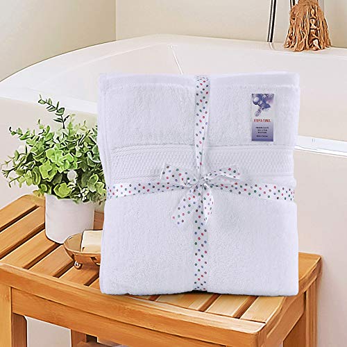 Utopia Towels Bath Towels Set, White Luxurious 700 GSM 100 Ring