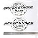 2x OEM 2011-2016 6.7L Powerstroke Turbo Diesel Door Emblem 3D logo Power stroke Badge Replacement for F250 F350 Chrome Black