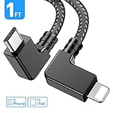 Ortikar Compatible 1FT 90 Degree Micro USB to iphone ipad OTG Data Cable Right Angle Phone Tablet Connector Cord DJI Spark, Mavic Pro, Platinum, Air, 2 Pro, Zoom Remote Controller Accessories (1 Pack)
