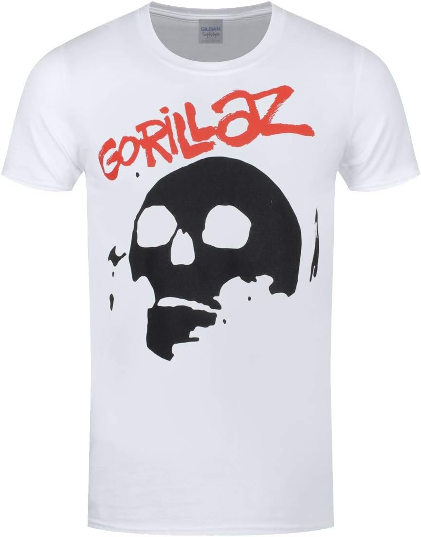 Gorillaz Men's Skull T-Shirt White