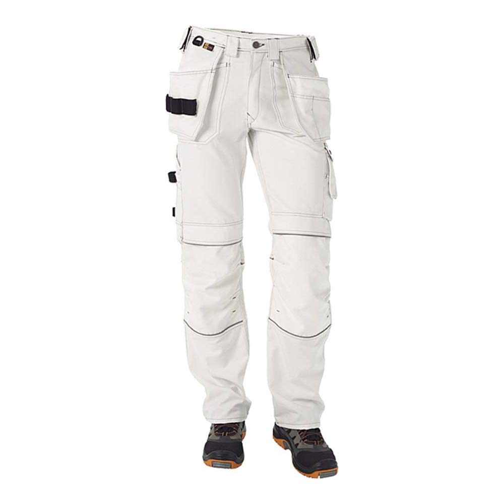 J.A.K. 150104092 Series 1501 60% Cotton/40% Polyester Trousers with Hanging Pockets, White, 52 R (36/32) Size