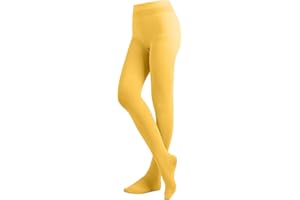 EMEM Apparel Women's Solid Colored Opaque Microfiber Footed Tights