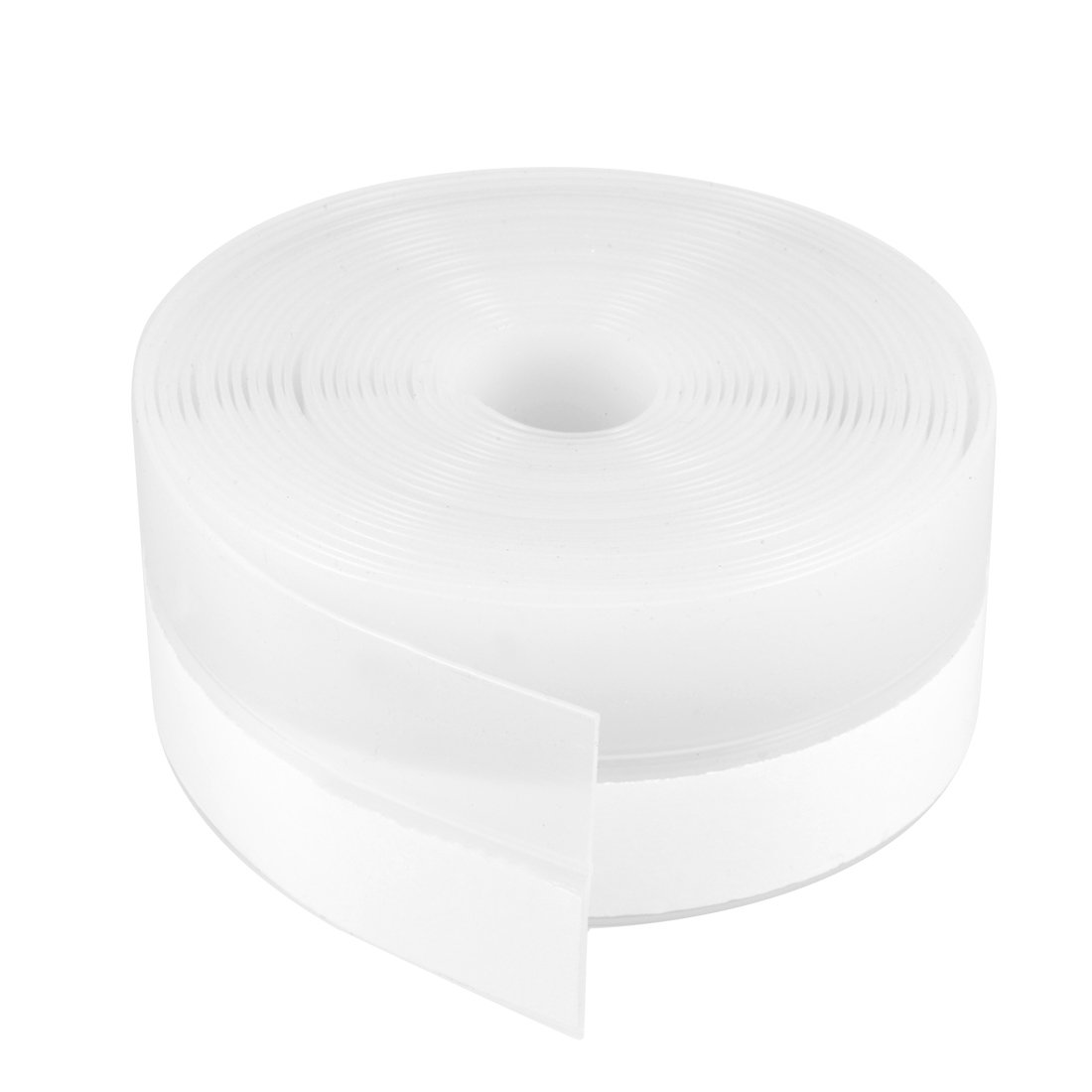 Sourcingmap 1-3/8"(35mm) Width 4M Long Weather Stripping Frameless Door Bottom Seal Clear