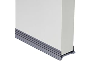 93cm Door Bottom Draft Excluder Seal Strip for Internal Doors, PVC + Felt Weatherproof Windproof Sound Insulation Tape, White