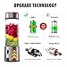 Portable Blender, KACSOO 5200mAh USB Rechargable Cordless Blender for Smoothie and Shakes, 15OZ Glass Personal Juicer Blender with FDA, BPA Free for Travel, Gym, Picnic, Office, Home, Kitchen
