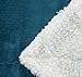 Northpoint Cashmere Velvet Reverse to Cloud Sherpa Throw, Teal
