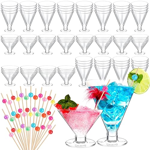 Sliner Plastic Martini Glasses Disposable Martini