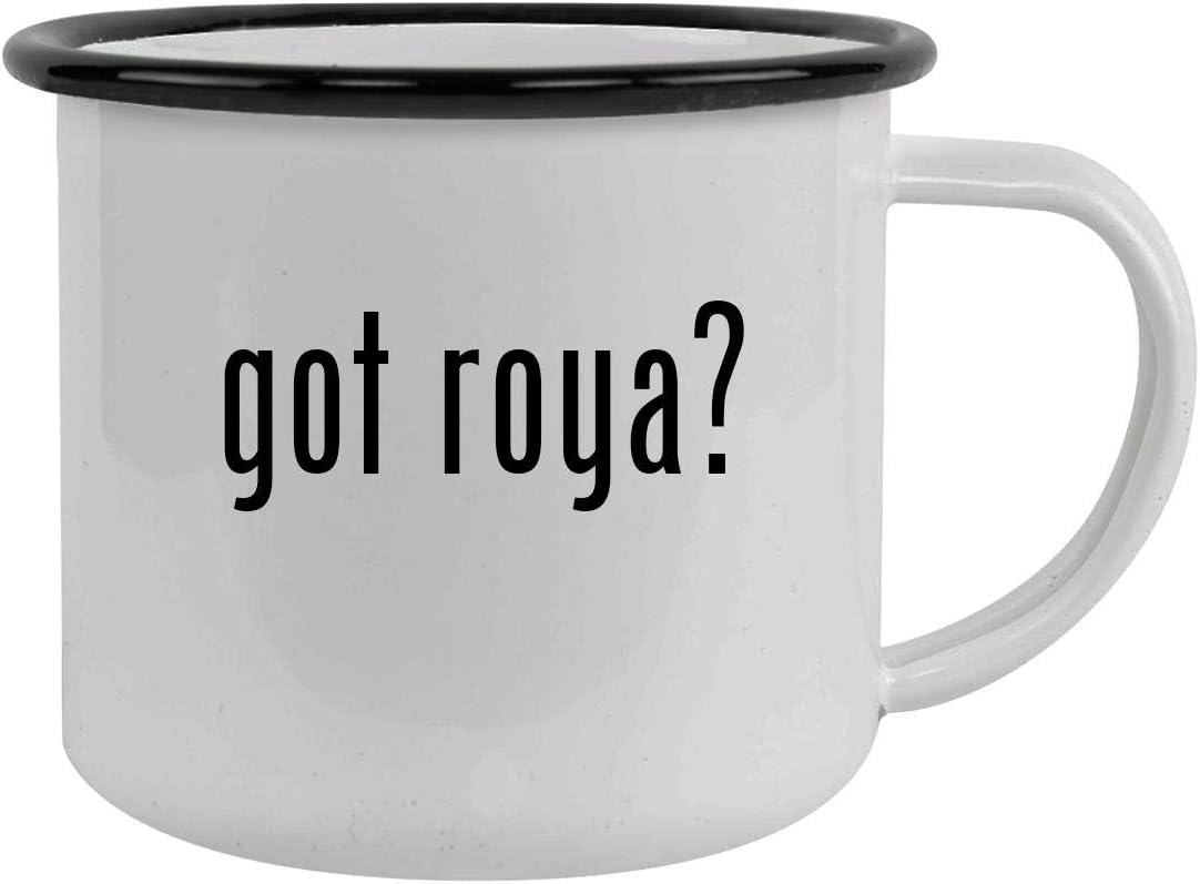 got roya? - Sturdy 12oz Stainless Steel Camping Mug, Black
