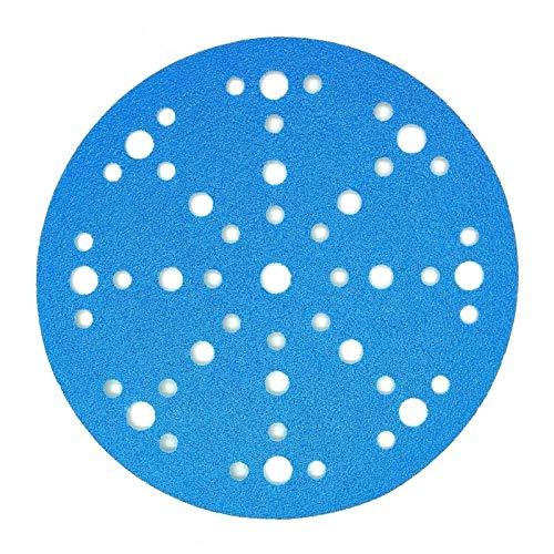 150mm 6 inch Sanding Discs 48 Hole Pads for Festool STF Sanders Film Hook and Loop Sandpaper DEERFOS Pack of 50 Select Grit (40)