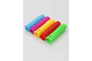 Tufeifrank 5Pcs Sidewalk Chalks Holders Railroad Chalk Holder Jumbo Plastic Adjustable Chalk Clip Holder chalk holder for Kid