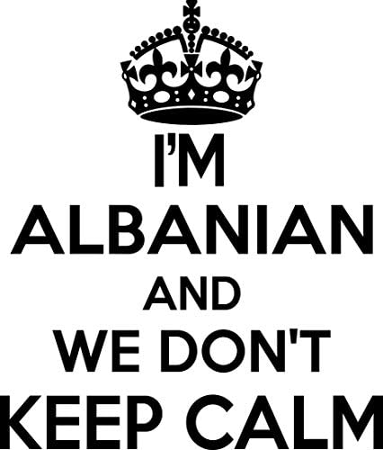Albanian Wall Sticker... 20 inches Tall We Don't Keep Calm Albanian Vinyl Wall Art Quote Decor Words Black Color Wall Vinyl Decal Sticker