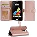 Arae LG G stylo 2 / LG stylo 2 / LG stylus 2 wallet Case with Kickstand and flip cover, Rosegold