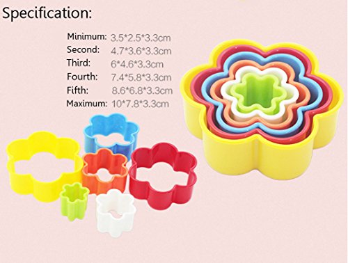32 PCS Cake Cutter Cookie Cutter Set, Biscuit Cutter Set, Multi-size Sandwich Fondant Cake Fruit Vegetable Shapes Cutter Set (Square, Round, Star, Heart, Flower, Gingersnap)