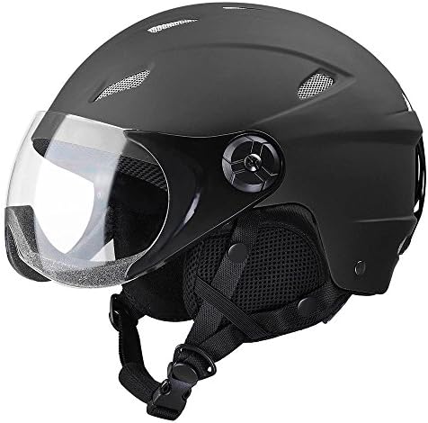 LeeMas Inc Snow Sports Helmet w/Premium EPS Liner ASTM Safety Certified for Skiing Snowboard Skating Skateboard Protective (Matte Black, S)